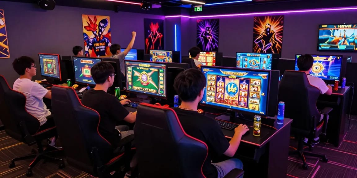 Thrilling online gaming experience showcasing slot depo 5000 excitement with players celebrating wins