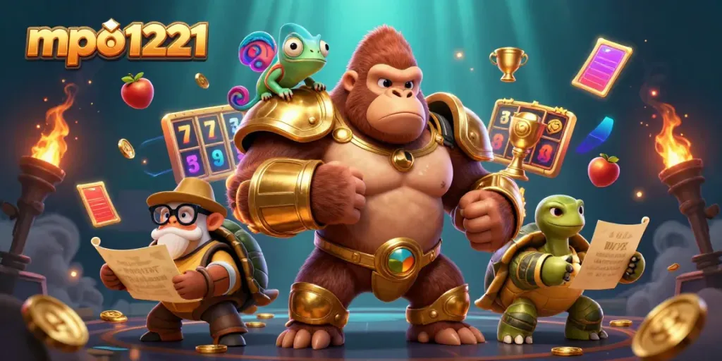 Engage with mpo1221's vibrant slot gaming scene featuring colorful characters and dynamic elements.