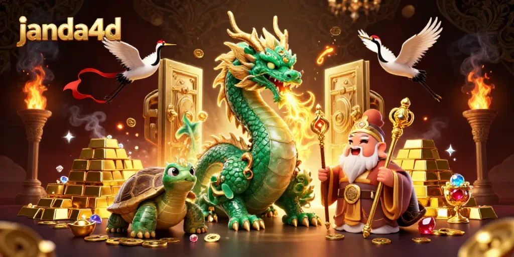 Gambarkan pengalaman bermain janda4d yang menakjubkan dengan karakter naga dan kura-kura di kasino online.