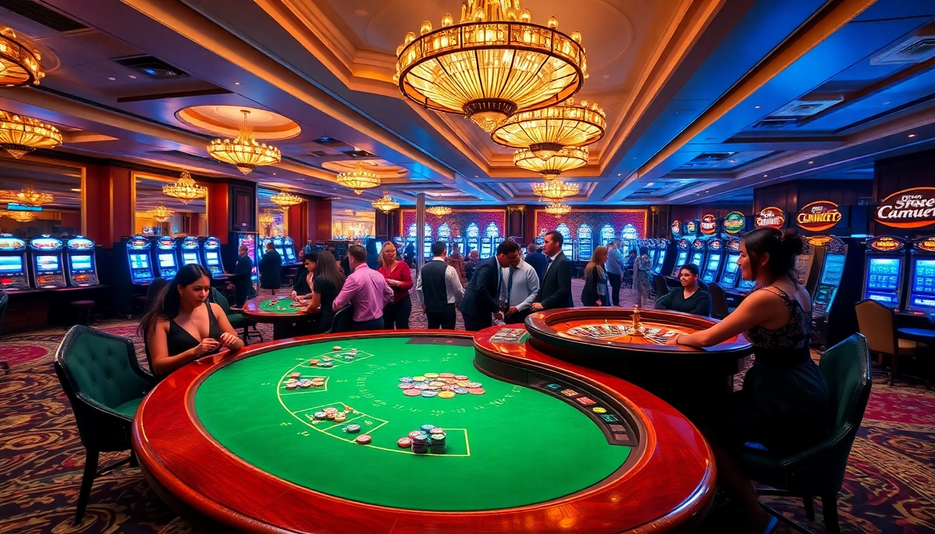Players experiencing the thrill of betting at nhà cái zbet casino game tables.