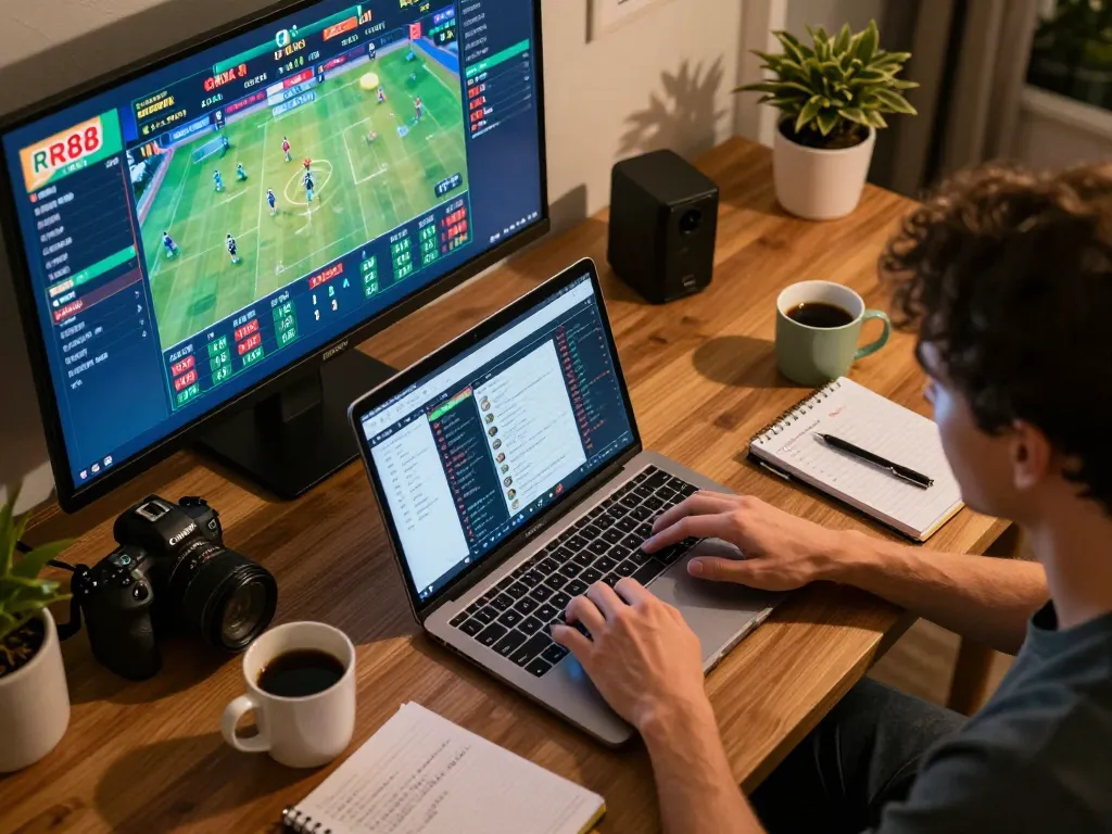 Experience thrilling online betting at RR88 Auction with a detailed gaming setup