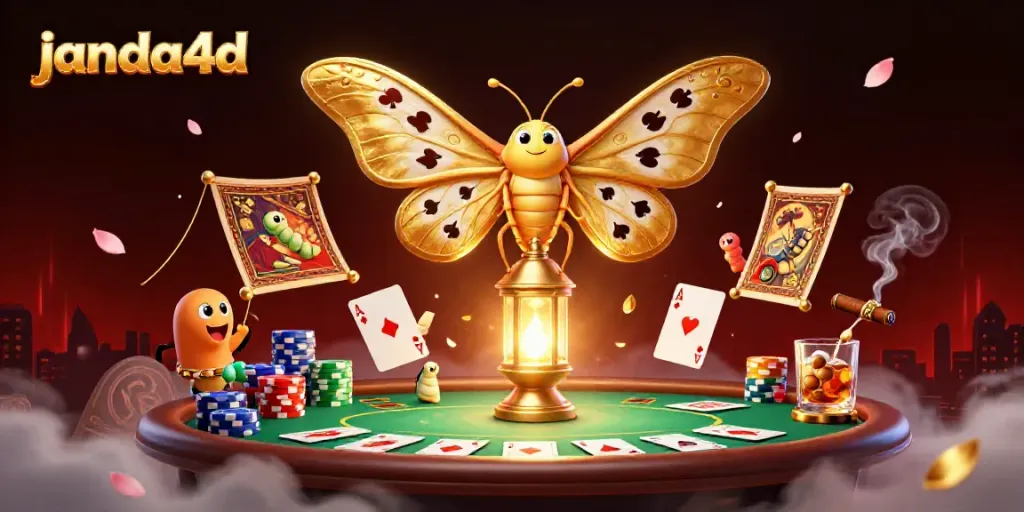 Mengambil kesempatan bermain taruhan bola online dengan janda4d, bersama kartu dan chip kasino yang menarik.