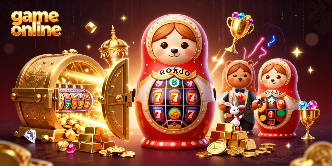 Experience thrilling game online action with vibrant 3D casino characters and slot elements in a luxurious setting.