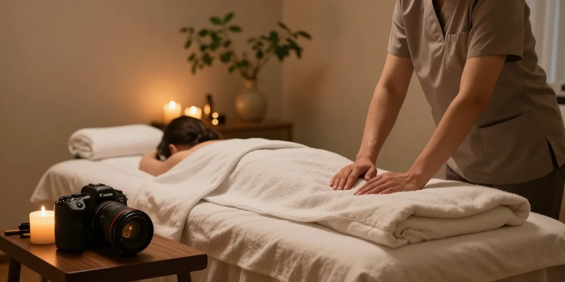 Relaxing massage room showcasing Seoul 출장 마사지 with calming ambiance, essential oils, and cozy décor.