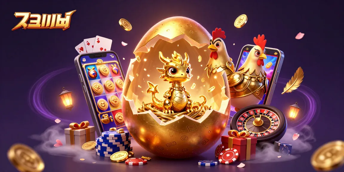 Experience thrilling action with แทงบอล at a vibrant casino backdrop featuring a gold dragon and festive gaming elements.