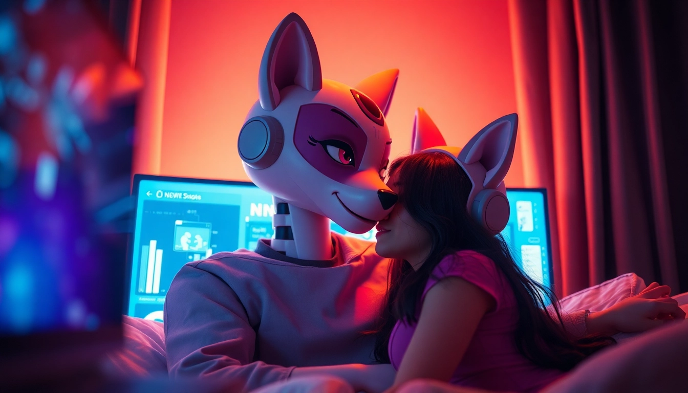 Nurturing connection with NSFW AI character in a cozy digital space