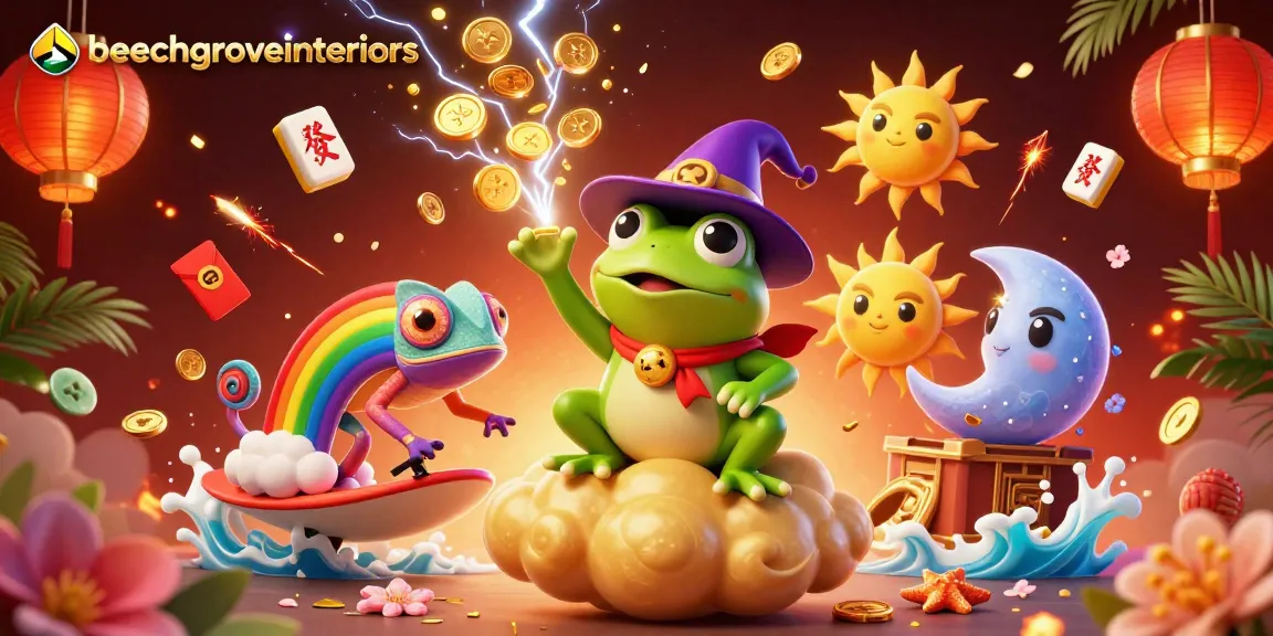 Engage with beechgroveinteriors as a magical storm of coins captivates players in a vibrant casino scene.