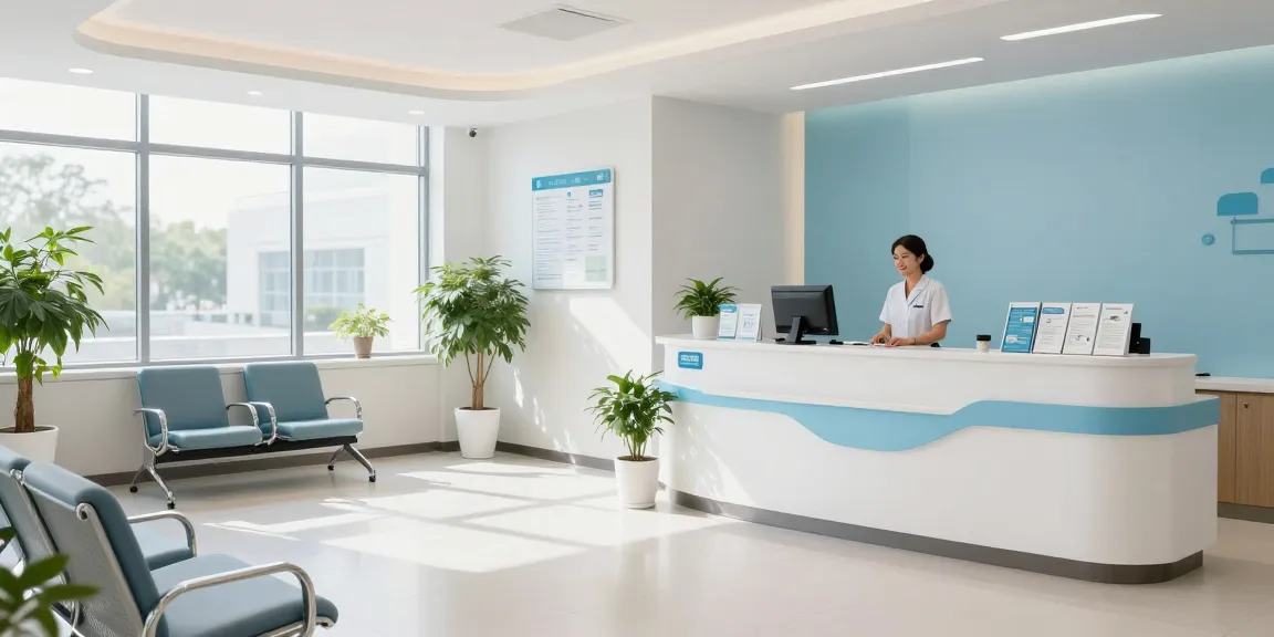David Hoffmeister reviews in a modern medical clinic reflecting trust in patient care.