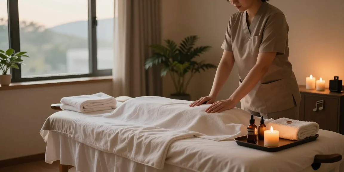 Inviting wellness room for 부산스웨디시 massage therapy with calming ambiance and professional setup.