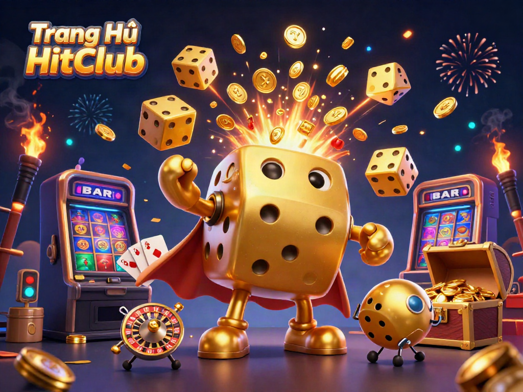 Experience the thrill of gaming at Trang Chủ HitClub with golden dice juggling and jackpot bursts.