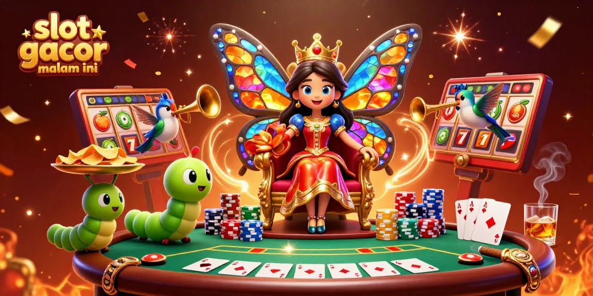 Experience the thrill of winning with slot gacor malam ini illustrated through vibrant characters and casino elements.