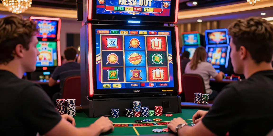 Player enjoying a thrilling slot deposit 1k game with vibrant casino ambiance.